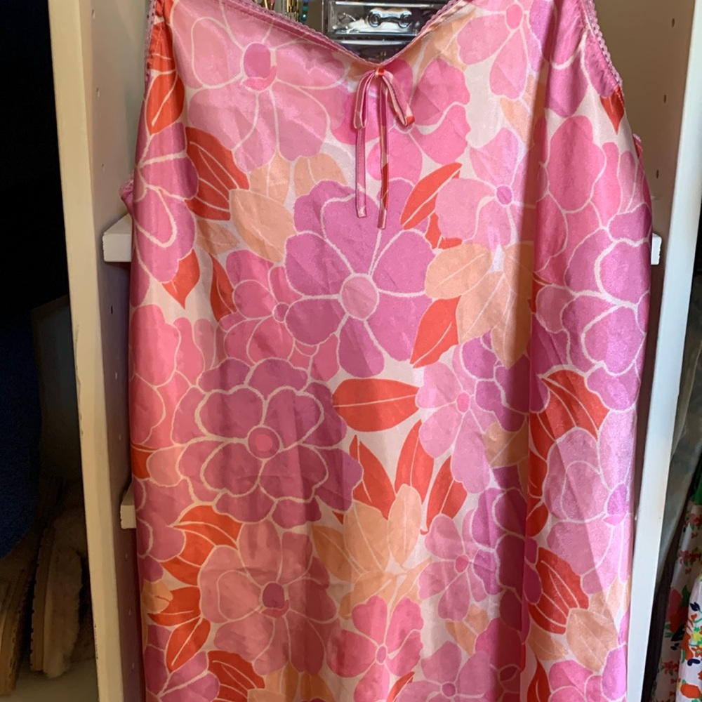 Vintage Pink Floral Nightgown